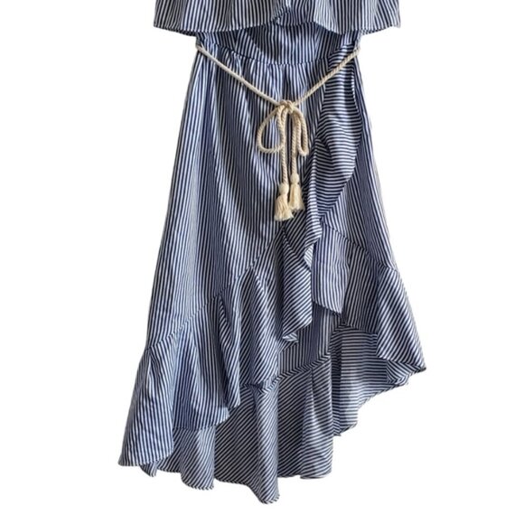 NO.AN Strapless Striped Rope Belt Dress Size Small - Picture 6 of 15